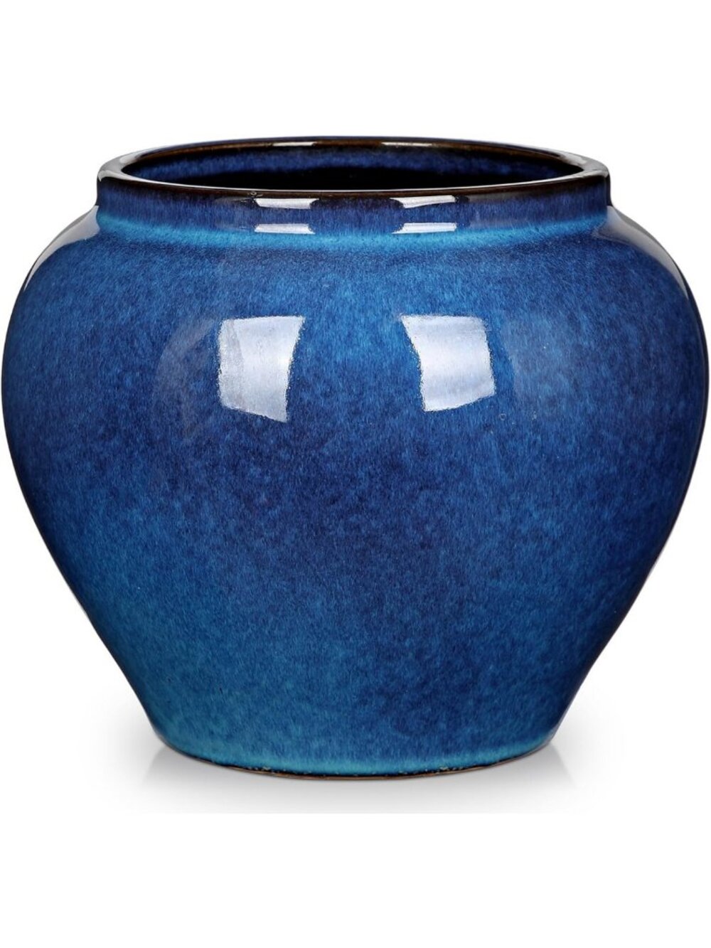 Classic 7-Inch Blue Porcelain Vase - Elegant Floral Decor for Home & Living